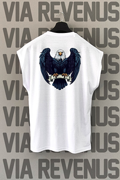 Vordevia Sportska majica Kartal Back Printed Zero Sleeve Crew Neck