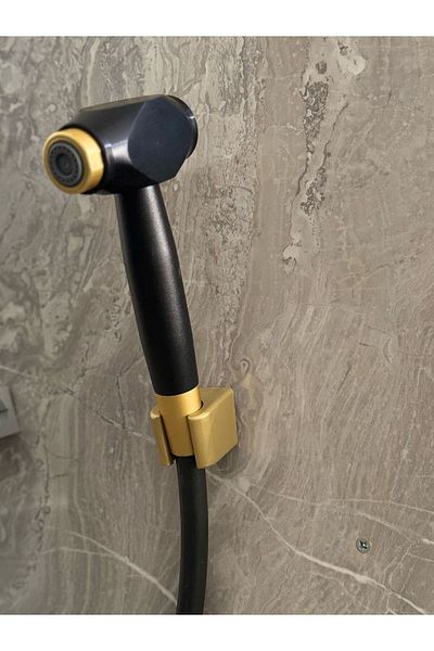 RUDİ ARMATÜR Black - Gold Shattaf Bidet Wc Faucet Set