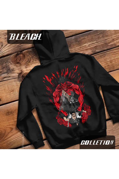 SHINOBIX هودي بليتش أنيمي كينباتشي زاراكي بغطاء للرأس كبير الحجم