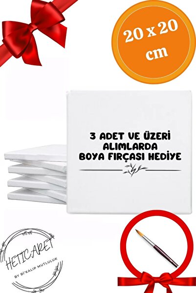 HETicaret Küçük Resim Tuvali 20x20cm Tuval - Imalatçıdan - Fırça Hediyeli