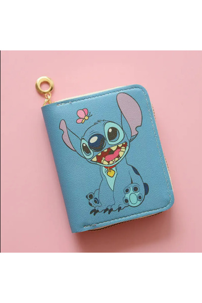 BABUN Portofel pentru monede pentru copii cu fermoar cu caracter albastru