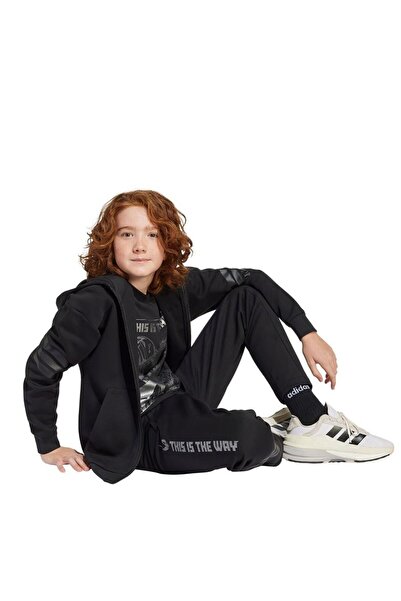 adidas Jf3634-c X Star Wars Mandalorian çocuk Ceket Siyah