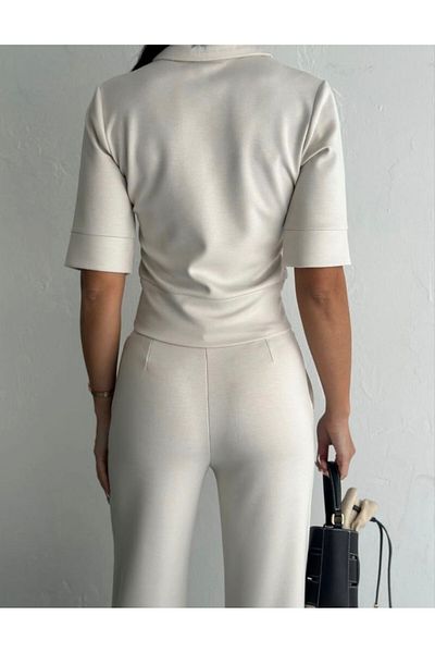 Butik Merrline Γυναικείο Oys Ύφασμα Μαλακό Σετ με γιακά με δύο τεμάχια