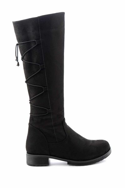 Bambi Μαύρα Suede Γυναικείες Μπότες K03671102202