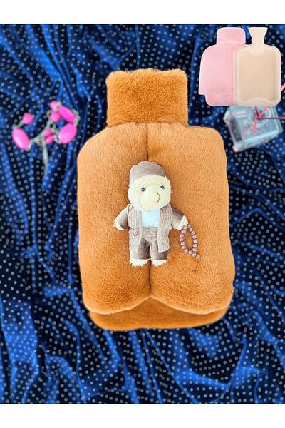 TREND COLOR Ramadan Special Dear Tan Men's Hot Water Bagged Plush Teddy Bear Foot Warmer 2 Liters Trend Color