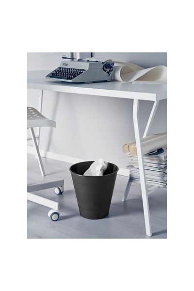 co arma Waste container, black, 10 liters, suitable for offices and living rooms