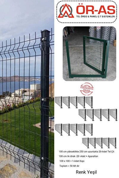 ÖR-AS TEL ÖRGÜ & PANEL ÇİT SİSTEMLERİ Panel Çit Takım ( 100 Cm Yükseklik  50 ...