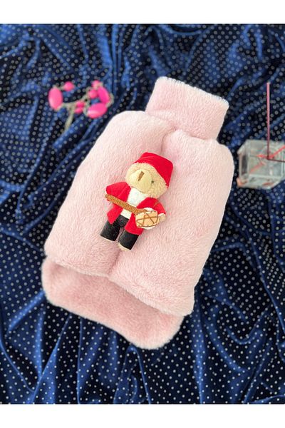 TREND COLOR Ramadan Special Dear Powder Pink Men's Hot Water Bagged Plush Teddy Bear Foot Warmer 2 Liters