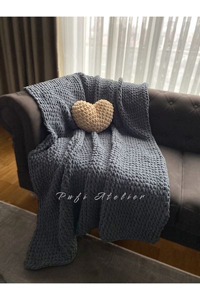 Alize Puffy Hand Knitted Tv Blanket 125X170 cm