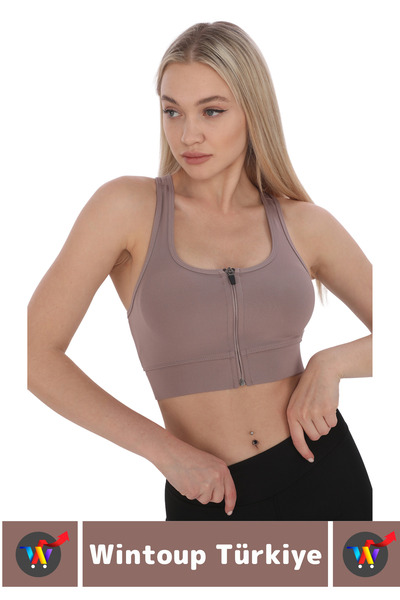 Wintoup Special Production Breast Enhancer Anti-Sagging Sports Casual Use Zippered Stylish Crop Bustier
