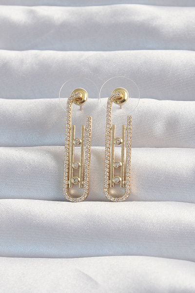 Skygo Gold Brass Zircon Stone Messika - TJ-BKP9174