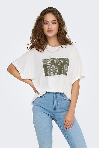 ONLY Μπλουζάκι Onlfree Regular Fit Crew με σχέδιο T SHIRT 15343267