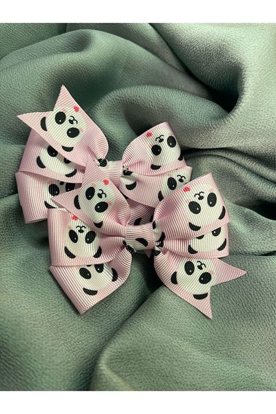 LİDEAS Children's Teenager Patterned Grosgrain Satin Bow Buckle Collar 2 Pack