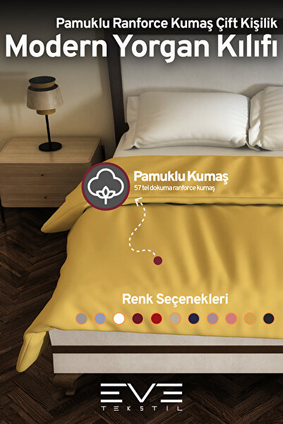 Eve Tekstil Pamučna moderna navlaka za pokrivač za duvet 220k240 cm Antialerg...