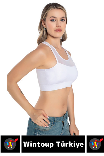 Wintoup Special Production Breast Enhancer Anti-Sagging Sports Daily Use Tulle Detail Very Stylish Crop Bustier