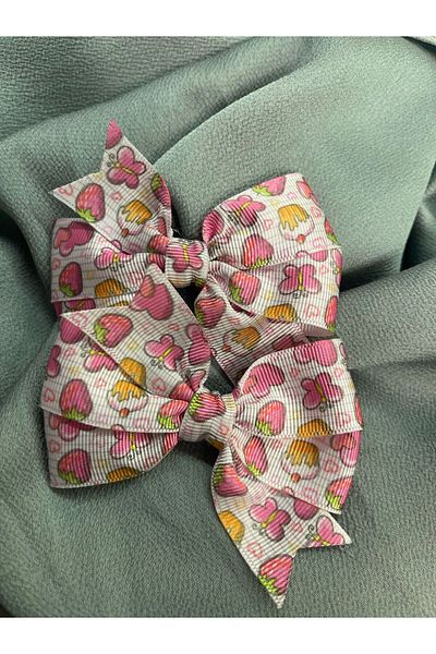 LİDEAS Παιδικό Εφηβικό Σετ με μοτίβο Grosgrain Satin Bow Tie Clamp 2 τεμαχίων