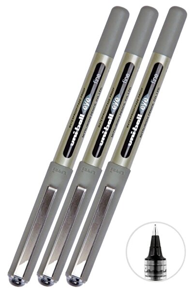 Artlantis Pix Pilot negru 3 bucăți Uniball Eye Fine 0,7 mm Pix Pilot cu rolă ...