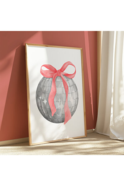 DES VU PRINT Disko Topu, Coquette Kurdele Disko Topu Çerçevesiz Poster