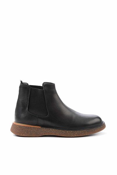 Bambi Black Genuine Leather Men's Boots & Booties E02556400003