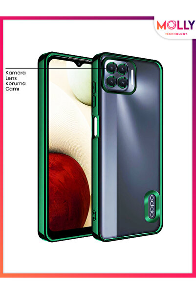 Molly Oppo RENO 4 LİTE İçin Kenarları Zehir Yeşili Lens Koruyuculu Lou Lazer ...