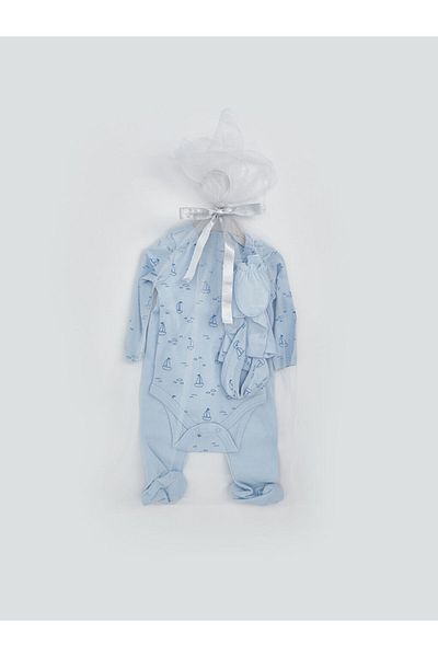 LC Waikiki Printed Baby Boy Hospital Exit Set