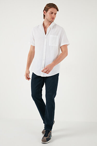 Buratti Cotton Regular Fit Single Pocket Short Sleeve Shirt Men's Shirt Cf25S 128230