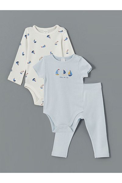 LC Waikiki Baby Boy Snap Body and Leggings 3-Piece