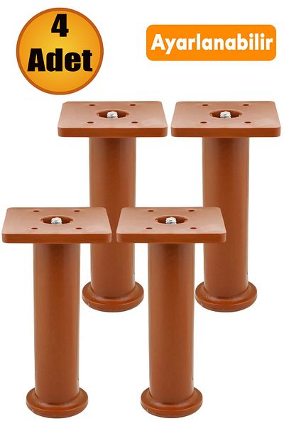 NUBLADO (4 BUC.) Suport reglabil 15 Cm Mobilier Maro Canapea Fotoliu Baza Inalta Picior Picior.