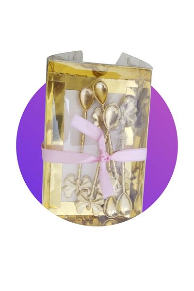 MELHOME Kelebek Gold Seat Caya Spoon