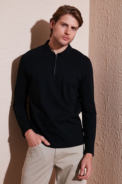 Buratti Slim Fit Cotton Polo Neck Sweat Men 5903010