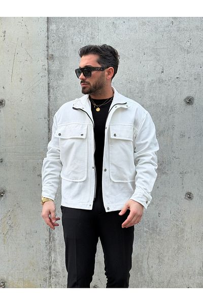 MİS MODA Men's Gabardine Fabric Seasonal Coat