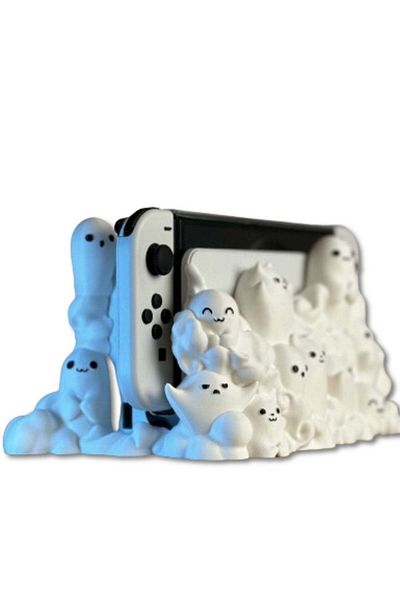 3D Brothers حامل قفص كلاسيكي لجهاز Nintendo Switch بتصميم Little Ghosts حامل ملحقات Nintendo قاعدة