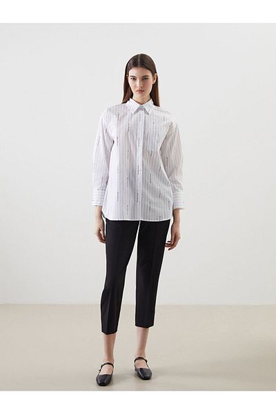 LC Waikiki New Season Oversize Poplin Γυναικείο Πουκάμισο Τούνικ - S5KS22Z8