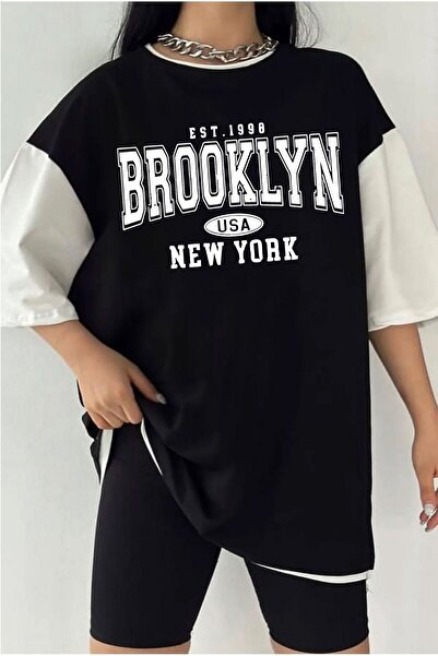 Tarzsokak تيشيرت بروكلين 1898 مطبوع للجنسين بلونين