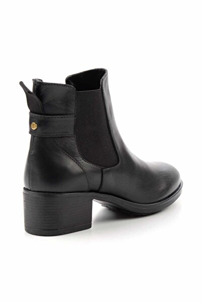 Bambi Siyah Hakiki Deri Kadın Bot & Bootie K02351311803