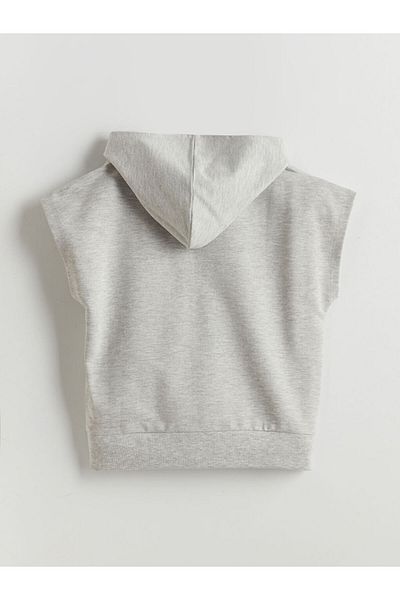 LC Waikiki Lcw Kids Hooded Short Sleeve Girls Sweatshirt