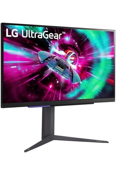 LG شاشة الألعاب LG 27GR93U-B UltraGear UHD IPS مقاس 27 بوصة وتردد 144 هرتز ووقت استجابة 1 مللي ثانية (GtG)