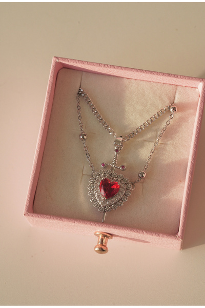 Vintageamer Pamuk Prenses ve Avcı Çift Kolyesi | Couple Gümüş Kaplama