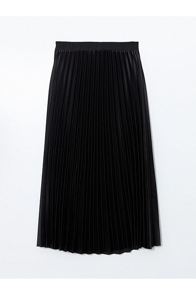 LC Waikiki Fusta plisată pentru femei din satin cu talie elastică de sezon nou - S5KG90Z8