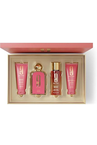 Afnan Gift Set 9 AM Femme Eau De Parfum 100 ML + Shower Gel 100 ML + Body Lotion100 ML + Body mist