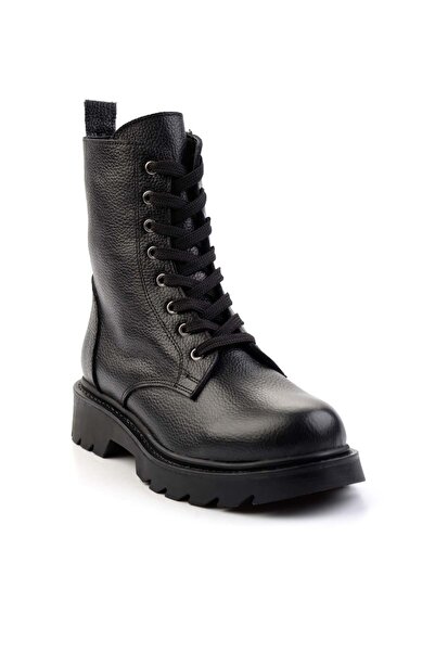 Bambi Siyah Leather Kadın Bot & Bootie K02596130003