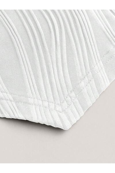 Wild Flower Λευκό ελαστάνη Starplez Alaçatı Crop