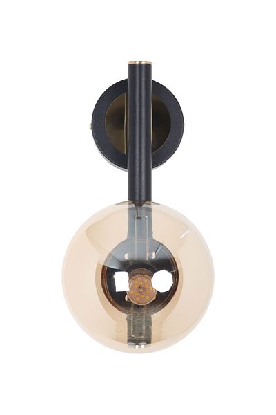 MŞ Aydınlatma Libra Black Gold Honey Glass Sconce