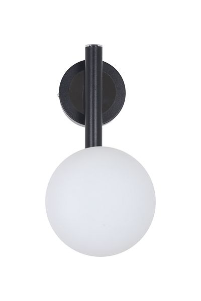 MŞ Aydınlatma Libra Black Chrome White Glass Sconce