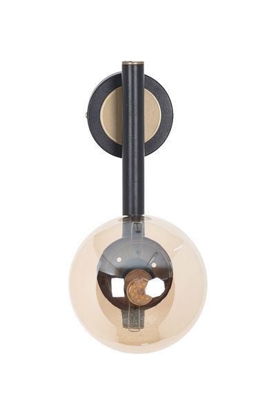 MŞ Aydınlatma Libra Black Antique Honey Glass Sconce