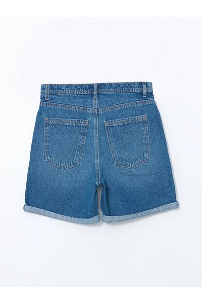 LC Waikiki LCW Jeans Boyfriend Fit Pantaloni scurți de damă cu detaliu rupt