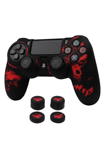 Choice Laser Carving Soft Silicone Control Cover For Playstation 4 Controller PS4 Gamepad Skin with Joys...