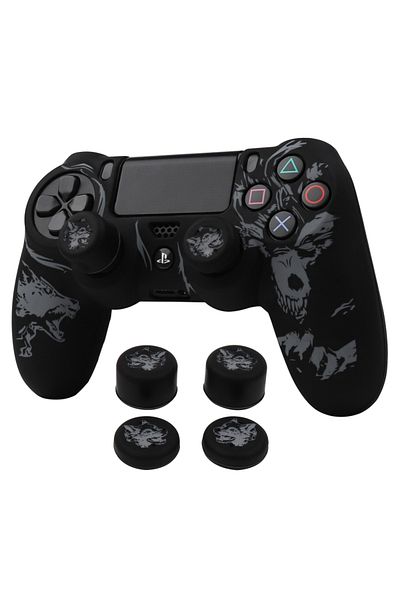 Choice Laser Carving Soft Silicone Control Cover For Playstation 4 Controller PS4 Gamepad Skin with Joys...