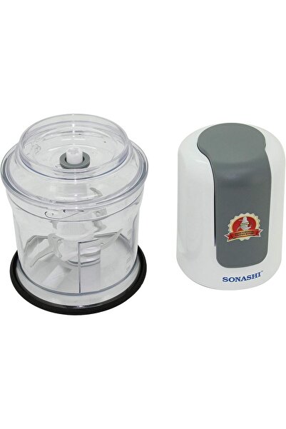 sonashi مفرمة المطبخ SMC-12، مفرمة الخضروات والخلاط، وعاء سعة 500 مل، قفل أمان.
