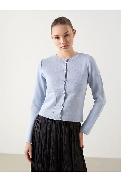 LC Waikiki Lcw Crew Neck Women's Knitwear Cardigan Fast Fashion